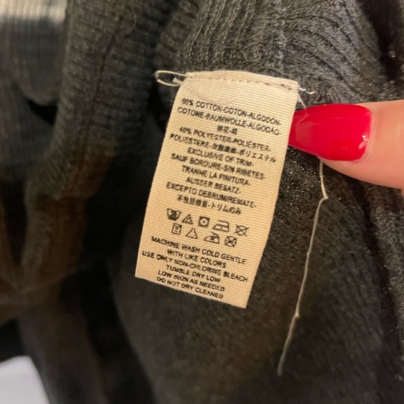 We The Free Black and White Tie-Dye Sweater with pockets - Picture 4 of 6